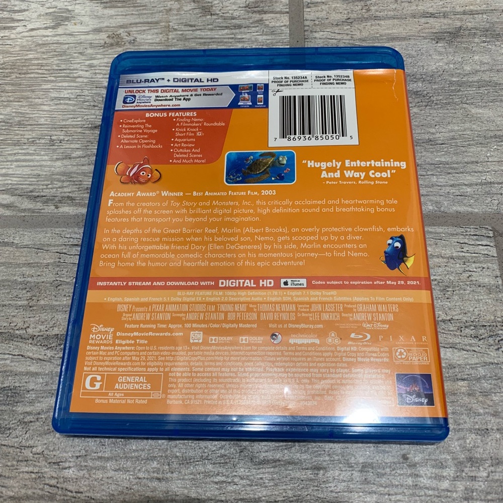 Finding Nemo blu ray - Picture 2 of 5